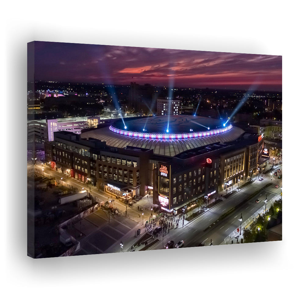 Little Caesars Arena, Stadium Canvas, Sport Art, Gift for him, Man Cave Decor, Art Print, Canvas Print Wall Art