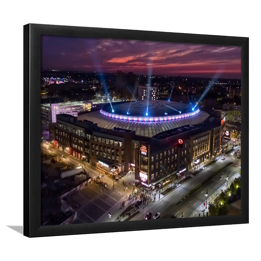 Little Caesars Arena, Stadium Canvas, Sport Art, Gift for him, Framed Art Print Wall Decor, Picture Framed