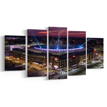 Little Caesars Arena, Stadium Canvas, Sport Art, Gift for him, 5 Panel, Large Canvas, Canvas Print Wall Art