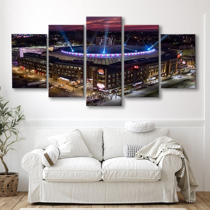 Little Caesars Arena, Stadium Canvas, Sport Art, Gift for him, 5 Panel, Large Canvas, Canvas Print Wall Art
