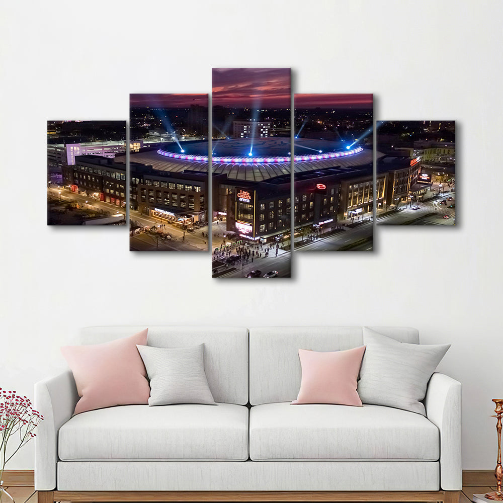 Little Caesars Arena, Stadium Canvas, Sport Art, Gift for him, 5 Panel, Large Canvas, Canvas Print Wall Art