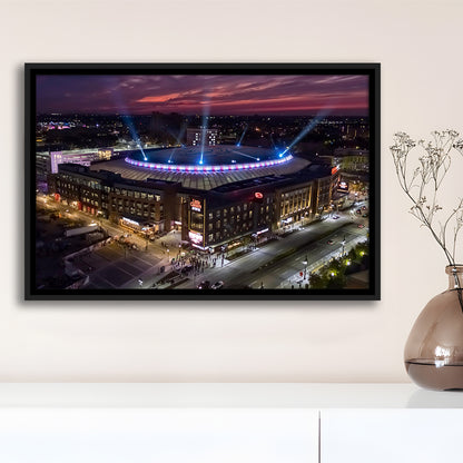 Little Caesars Arena, Stadium Canvas, Sport Art, Framed Canvas Print Wall Art, Floating Frame