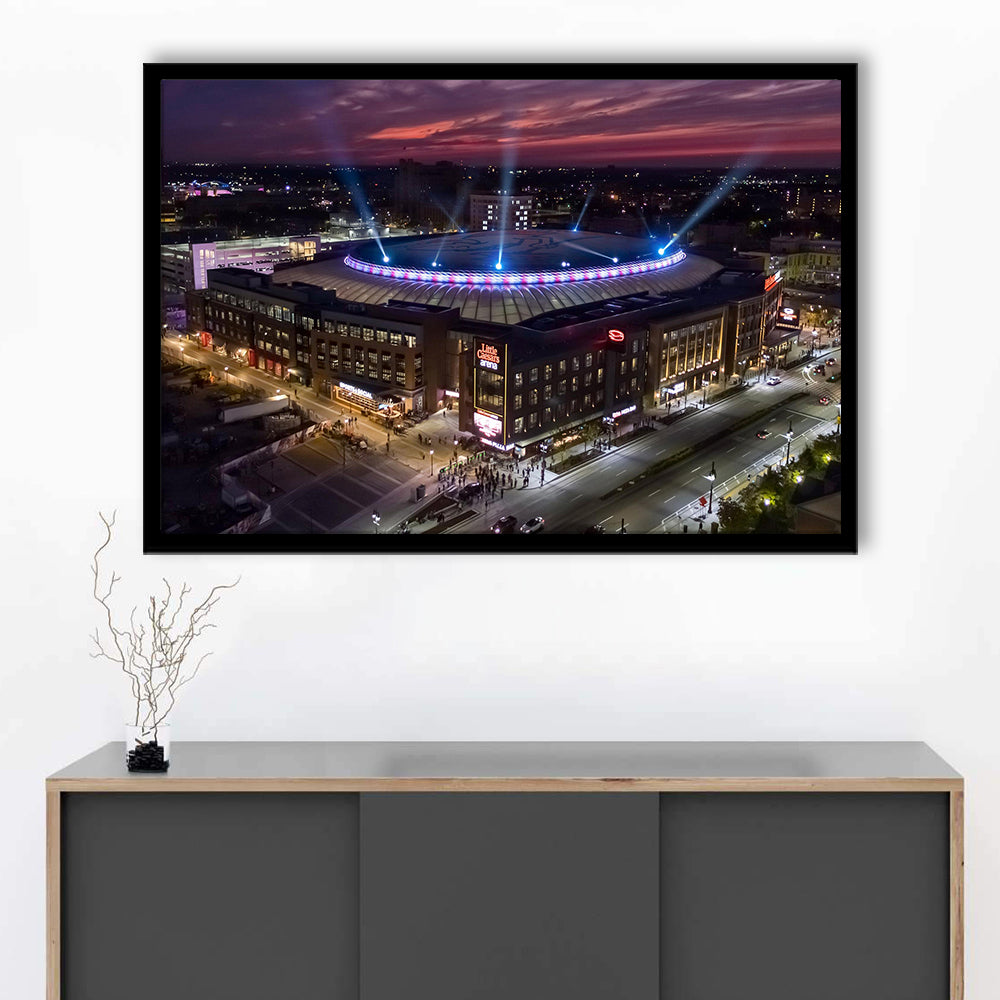 Little Caesars Arena, Stadium Canvas, Sport Art, Gift for him, Framed Art Print Wall Decor, Picture Framed