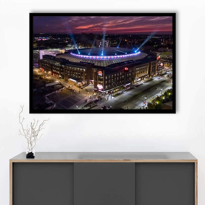 Little Caesars Arena, Stadium Canvas, Sport Art, Gift for him, Framed Art Print Wall Decor, Picture Framed