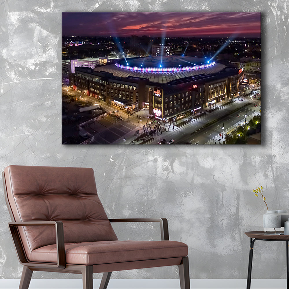 Little Caesars Arena, Stadium Canvas, Sport Art, Gift for him, Man Cave Decor, Art Print, Canvas Print Wall Art