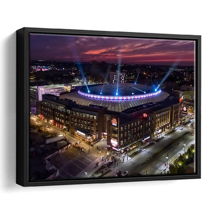 Little Caesars Arena, Stadium Canvas, Sport Art, Framed Canvas Print Wall Art, Floating Frame