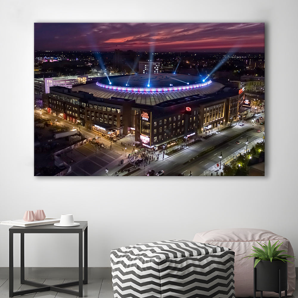 Little Caesars Arena, Stadium Canvas, Sport Art, Gift for him, Man Cave Decor, Art Print, Canvas Print Wall Art