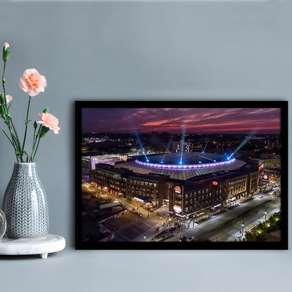 Little Caesars Arena, Stadium Canvas, Sport Art, Gift for him, Framed Art Print Wall Decor, Picture Framed
