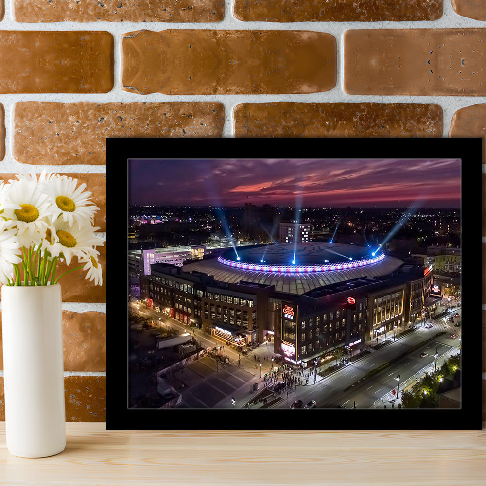 Little Caesars Arena, Stadium Canvas, Sport Art, Gift for him, Framed Art Print Wall Decor, Picture Framed