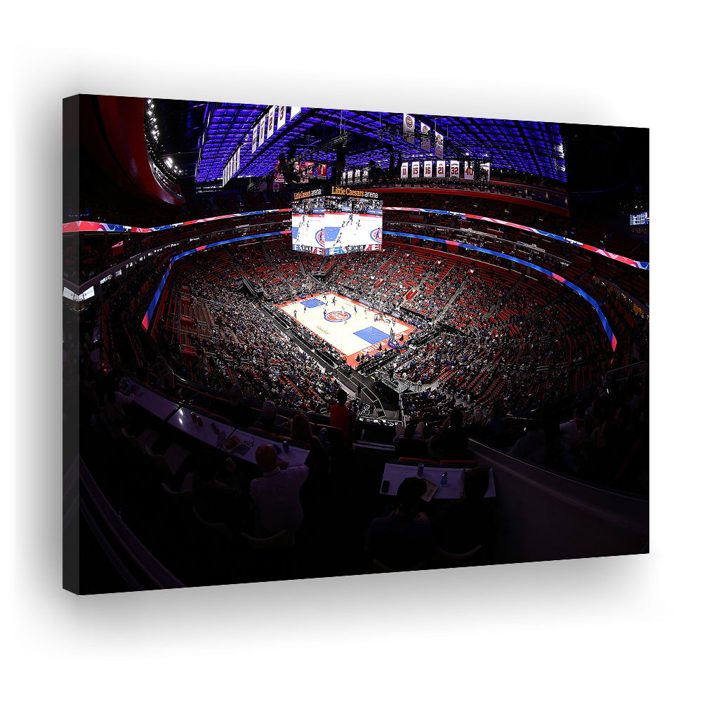 Little Caesars Arena in Michigan, Stadium Canvas, Sport Art, Gift for him, Man Cave Decor, Art Print, Canvas Print Wall Art