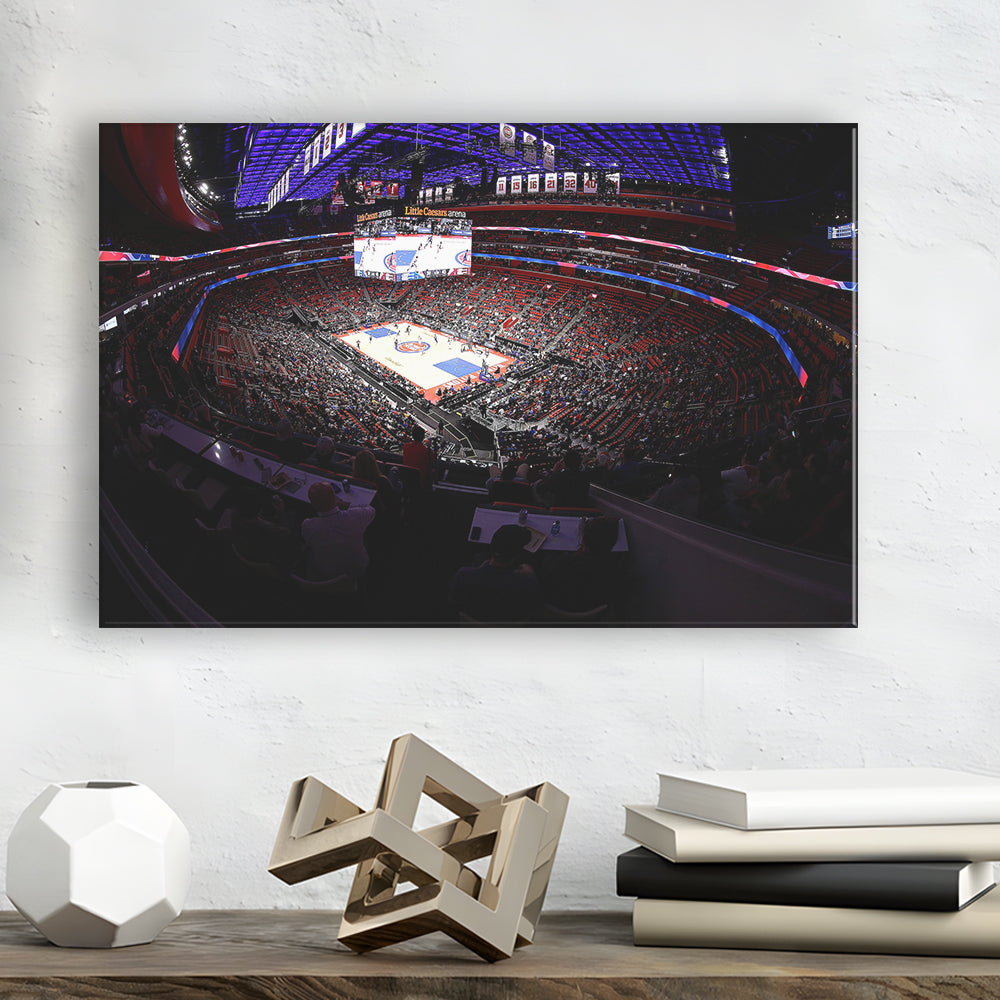 Little Caesars Arena in Michigan, Stadium Canvas, Sport Art, Gift for him, Man Cave Decor, Art Print, Canvas Print Wall Art