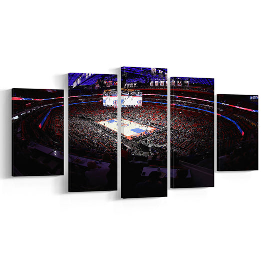 Little Caesars Arena in Michigan, Stadium Canvas, Sport Art, Gift for him, 5 Panel, Large Canvas, Canvas Print Wall Art