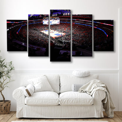 Little Caesars Arena in Michigan, Stadium Canvas, Sport Art, Gift for him, 5 Panel, Large Canvas, Canvas Print Wall Art