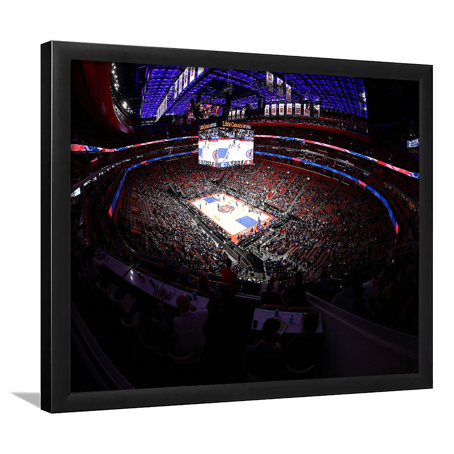 Little Caesars Arena in Michigan, Stadium Canvas, Sport Art, Gift for him, Framed Art Print Wall Decor, Picture Framed