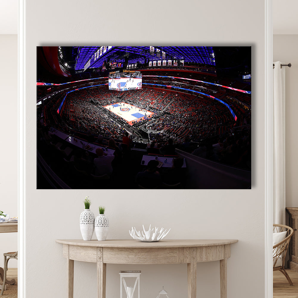 Little Caesars Arena in Michigan, Stadium Canvas, Sport Art, Gift for him, Man Cave Decor, Art Print, Canvas Print Wall Art