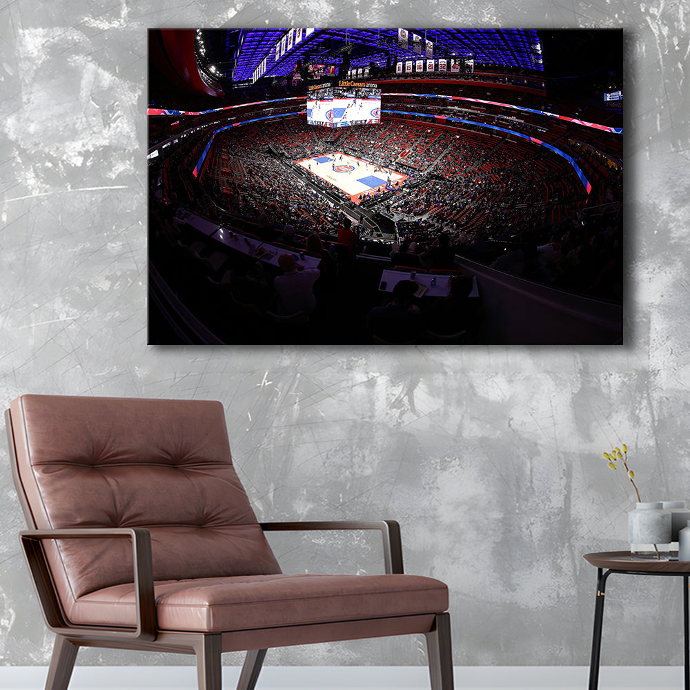 Little Caesars Arena in Michigan, Stadium Canvas, Sport Art, Gift for him, Man Cave Decor, Art Print, Canvas Print Wall Art