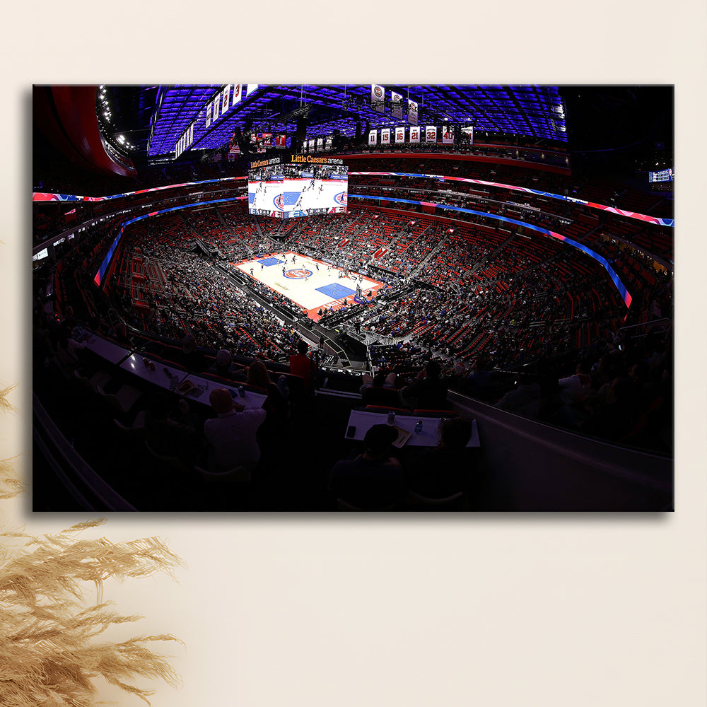 Little Caesars Arena in Michigan, Stadium Canvas, Sport Art, Gift for him, Man Cave Decor, Art Print, Canvas Print Wall Art