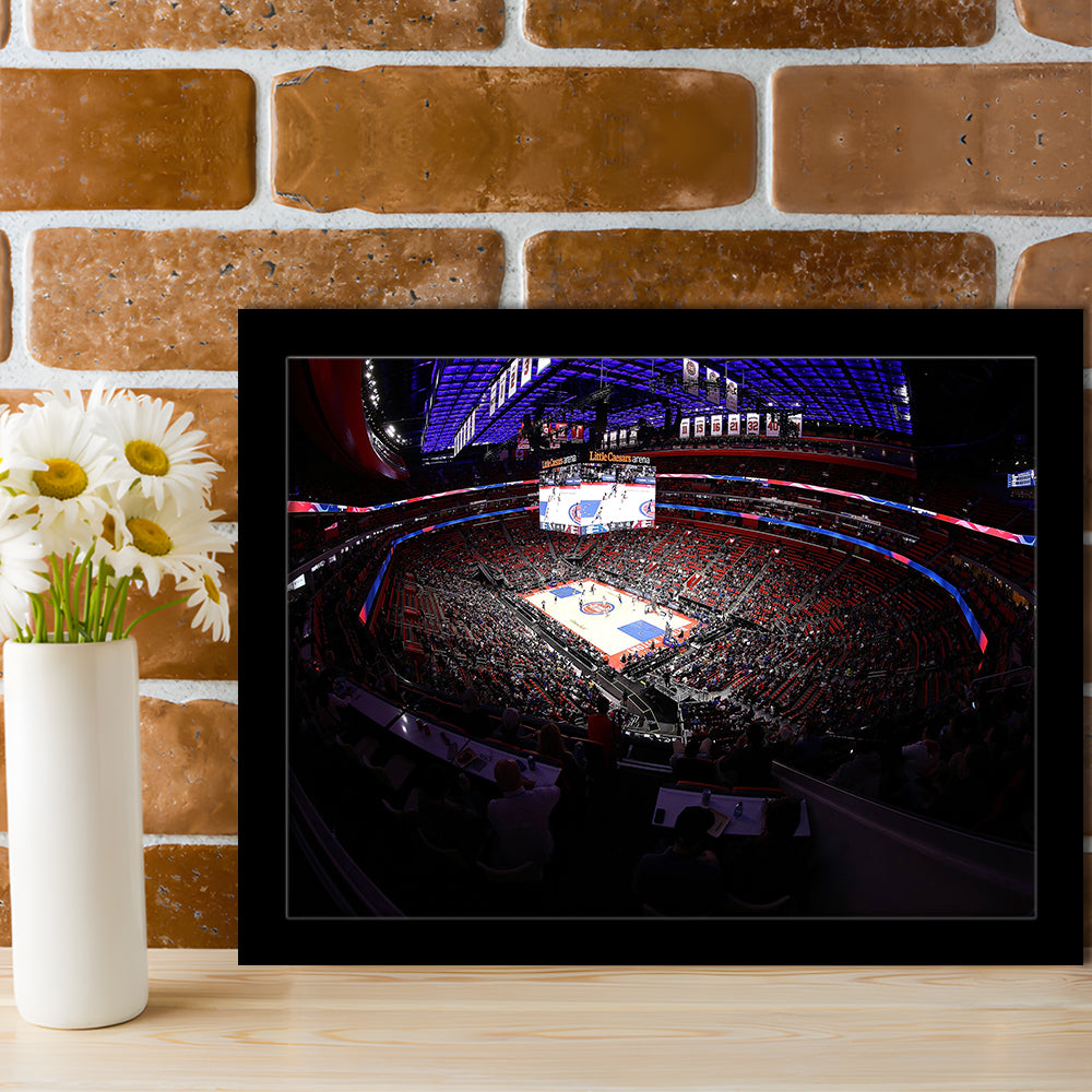 Little Caesars Arena in Michigan, Stadium Canvas, Sport Art, Gift for him, Framed Art Print Wall Decor, Picture Framed