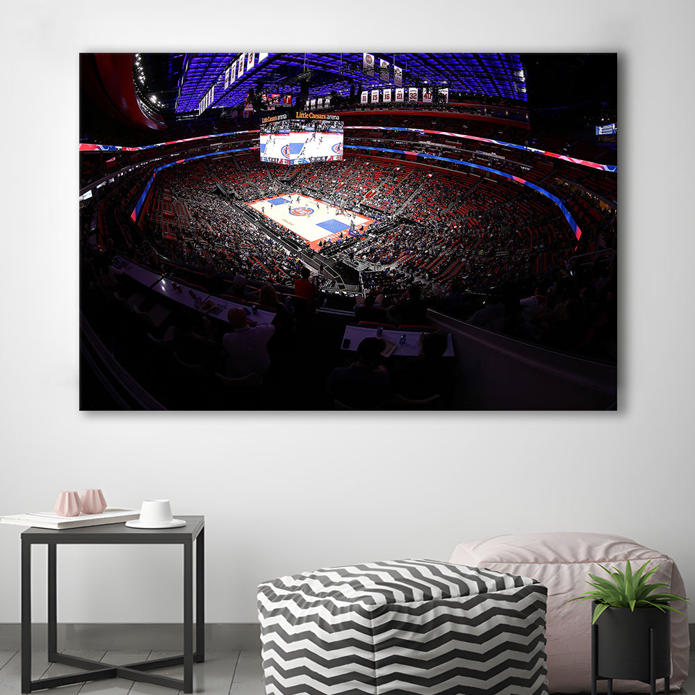 Little Caesars Arena in Michigan, Stadium Canvas, Sport Art, Gift for him, Man Cave Decor, Art Print, Canvas Print Wall Art