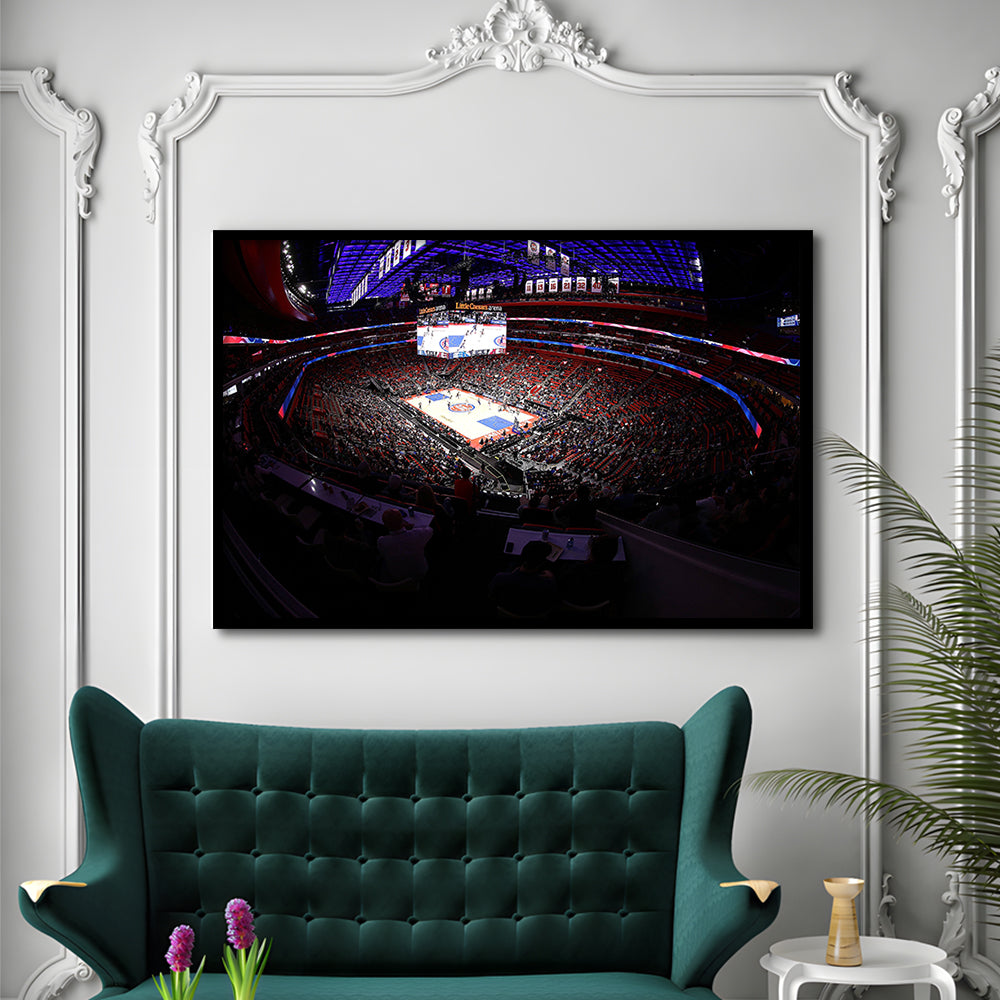 Little Caesars Arena in Michigan, Stadium Canvas, Sport Art, Gift for him, Framed Art Print Wall Decor, Picture Framed