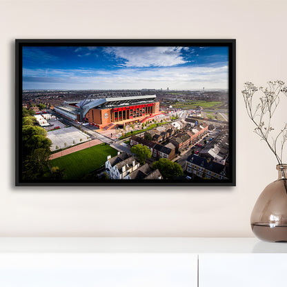 Liverpool Fc Anfield Stadium, Stadium Canvas, Sport Art, Framed Canvas Print Wall Art, Floating Frame