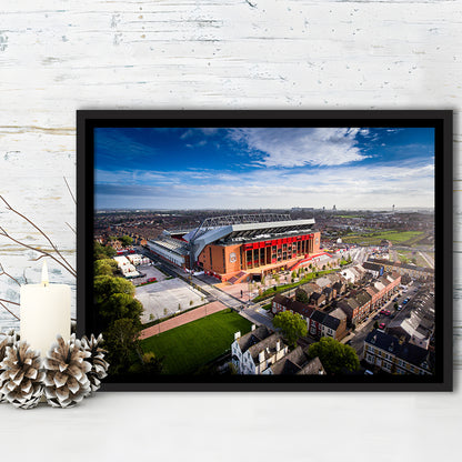 Liverpool Fc Anfield Stadium, Stadium Canvas, Sport Art, Framed Canvas Print Wall Art, Floating Frame