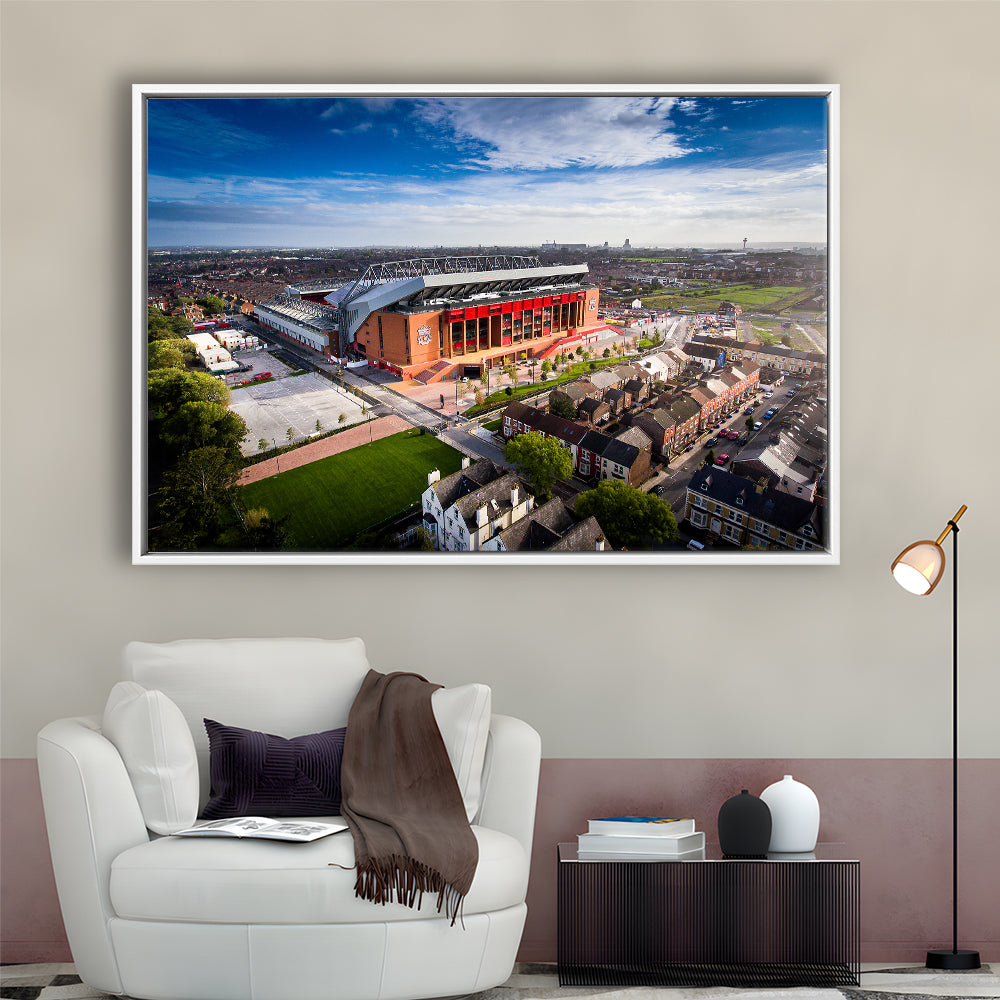 Liverpool Fc Anfield Stadium, Stadium Canvas, Sport Art, Framed Canvas Print Wall Art, Floating Frame