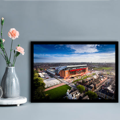 Liverpool Fc Anfield Stadium, Stadium Canvas, Sport Art, Gift for him, Framed Art Print Wall Decor, Picture Framed