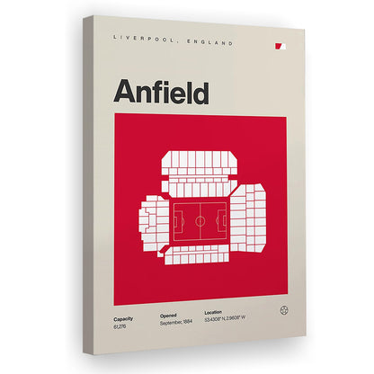 Liverpool Stadium Print, Anfield Stadium Print, Fan Gifts, Sport Art, Canvas Print Wall Art