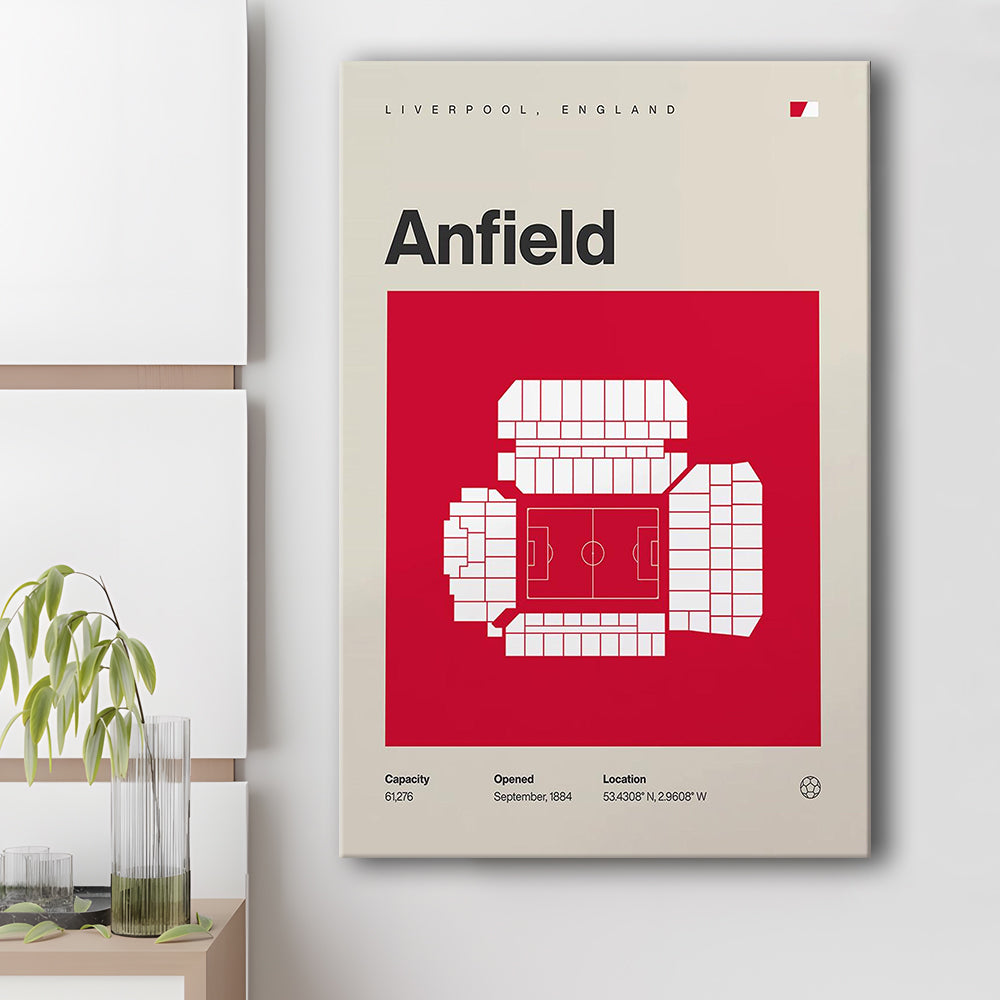 Liverpool Stadium Print, Anfield Stadium Print, Fan Gifts, Sport Art, Canvas Print Wall Art