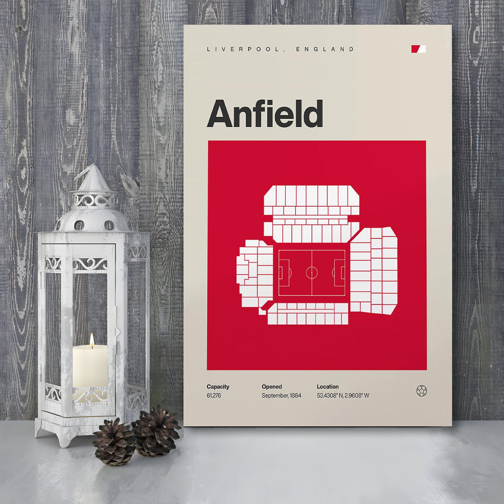 Liverpool Stadium Print, Anfield Stadium Print, Fan Gifts, Sport Art, Canvas Print Wall Art