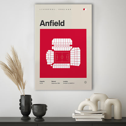 Liverpool Stadium Print, Anfield Stadium Print, Fan Gifts, Sport Art, Canvas Print Wall Art