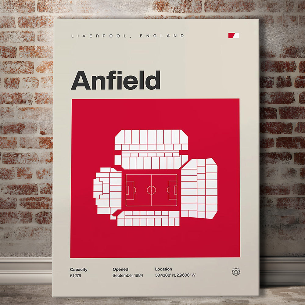 Liverpool Stadium Print, Anfield Stadium Print, Fan Gifts, Sport Art, Canvas Print Wall Art