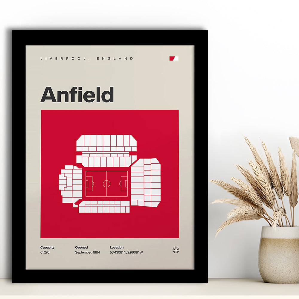Liverpool Stadium Print, Anfield Stadium Print, Gifts for him, Sport Art, Framed Art Print Wall Decor