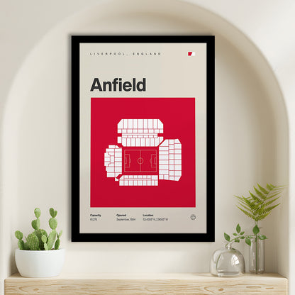 Liverpool Stadium Print, Anfield Stadium Print, Gifts for him, Sport Art, Framed Art Print Wall Decor