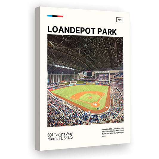 LoanDepot Park Print, Miami Marlins Stadium Canvas Art, Fan Gifts, Sport Art, Canvas Print Wall Art