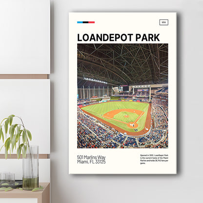 LoanDepot Park Print, Miami Marlins Stadium Canvas Art, Fan Gifts, Sport Art, Canvas Print Wall Art