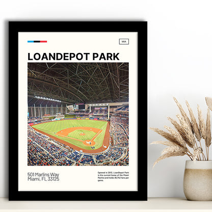 LoanDepot Park Print, Miami Marlins Stadium Art, Gifts for him, Sport Art, Framed Art Print Wall Decor