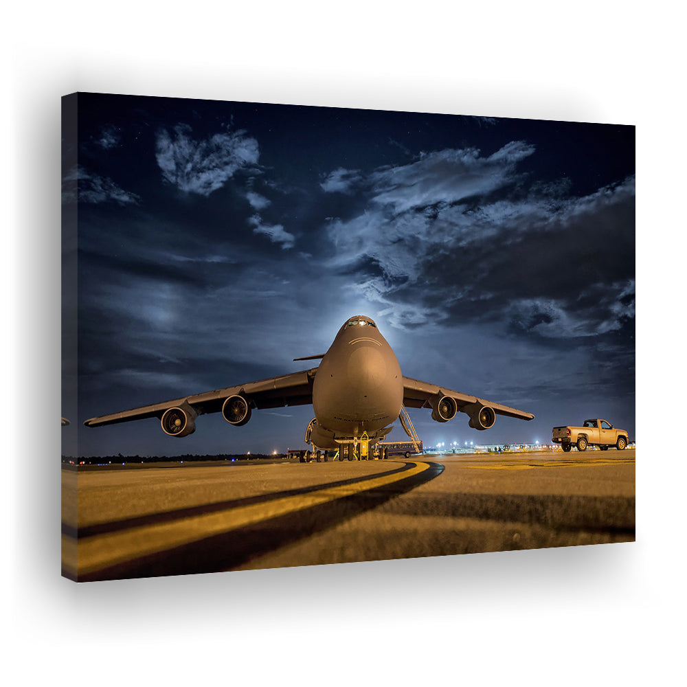 Lockheed C 5 Galaxy Plane Canvas Set Wall Art Prints, Heavy Aviation Artwork, Cavas Print Wall Art Hom Decor