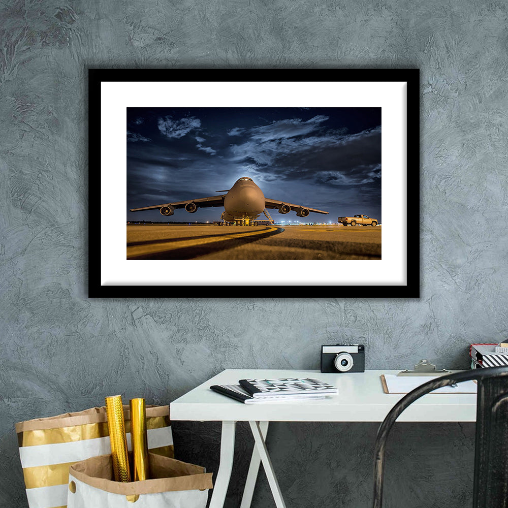 Lockheed C 5 Galaxy Plane Set Wall Art Prints, Heavy Aviation Artwork, Framed Art Print White Border
