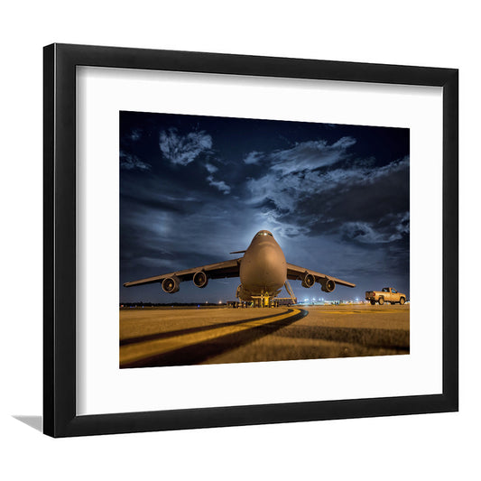 Lockheed C 5 Galaxy Plane Set Wall Art Prints, Heavy Aviation Artwork, Framed Art Print White Border