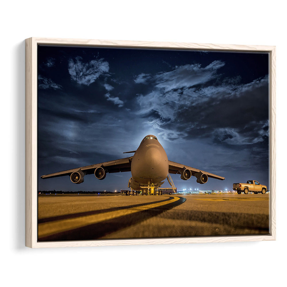 Lockheed C 5 Galaxy Plane Canvas Set Wall Art Prints, Heavy Aviation Artwork, Framed Cavas Print, Floating Frame