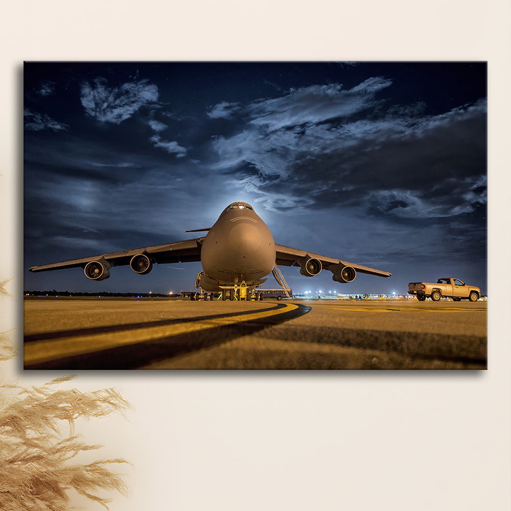 Lockheed C 5 Galaxy Plane Canvas Set Wall Art Prints, Heavy Aviation Artwork, Cavas Print Wall Art Hom Decor