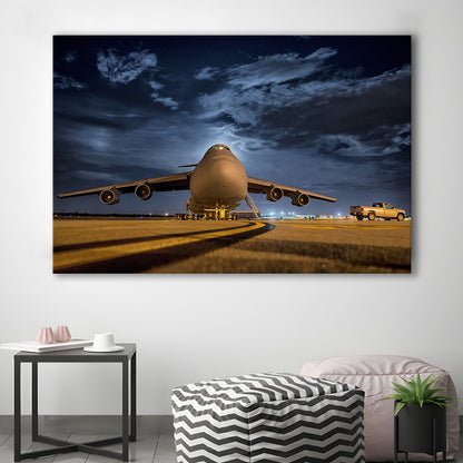 Lockheed C 5 Galaxy Plane Canvas Set Wall Art Prints, Heavy Aviation Artwork, Cavas Print Wall Art Hom Decor