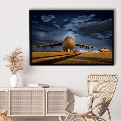Lockheed C 5 Galaxy Plane Canvas Set Wall Art Prints, Heavy Aviation Artwork, Framed Cavas Print, Floating Frame