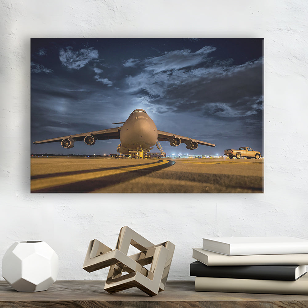 Lockheed C 5 Galaxy Plane Canvas Set Wall Art Prints, Heavy Aviation Artwork, Cavas Print Wall Art Hom Decor