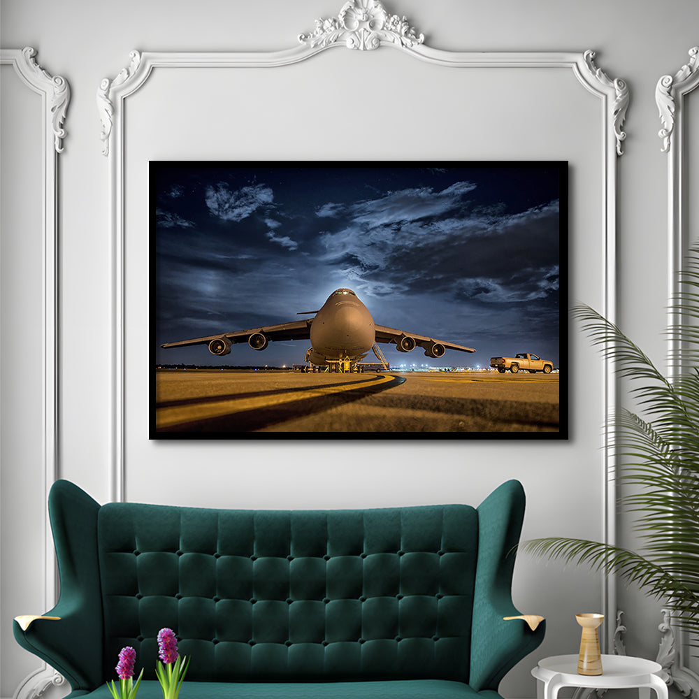 Lockheed C 5 Galaxy Plane Art Set Wall Art Prints, Heavy Aviation Artwork, Framed Art Print, Picture Framed