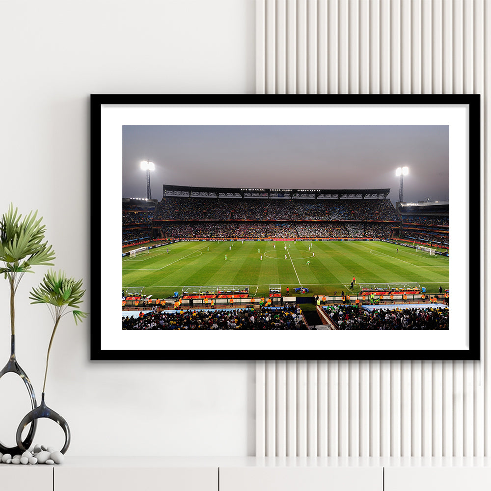 Loftus Versfeld Stadium, Stadium Canvas, Sport Art, Gift for him, White Border Framed Art Print Wall Decor