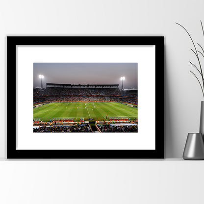 Loftus Versfeld Stadium, Stadium Canvas, Sport Art, Gift for him, White Border Framed Art Print Wall Decor