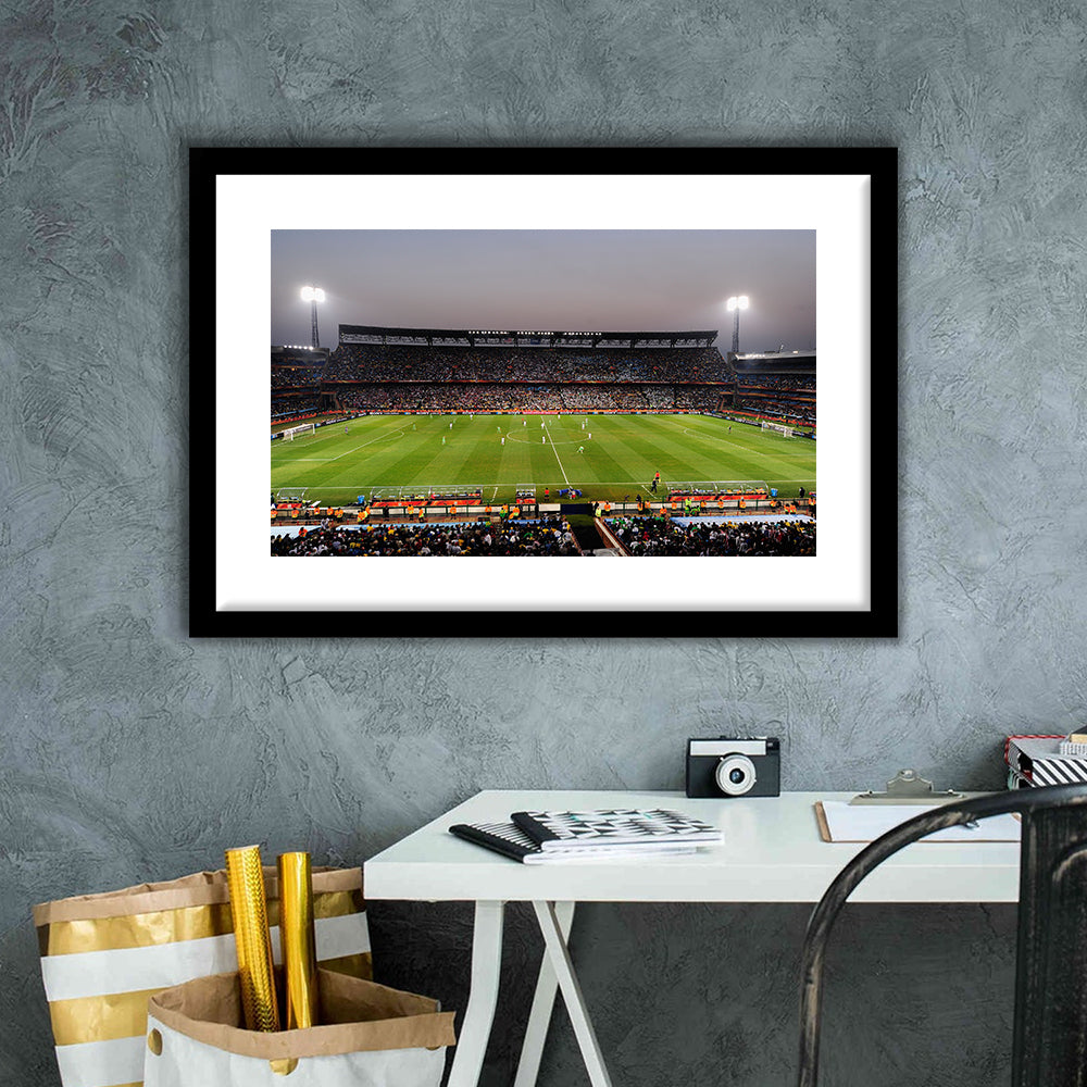 Loftus Versfeld Stadium, Stadium Canvas, Sport Art, Gift for him, White Border Framed Art Print Wall Decor